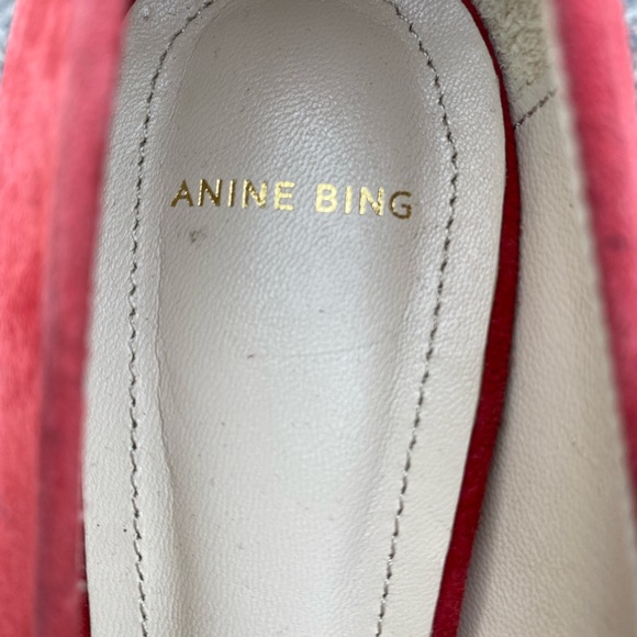 Anine Bing red suede high heel shoes size 37 - Picture 12 of 13